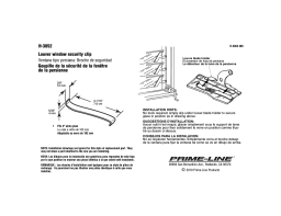 Prime-Line H 3852 Guide d'installation