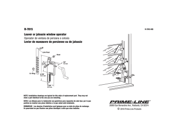 Prime-Line R 7015 Guide d'installation | Fixfr