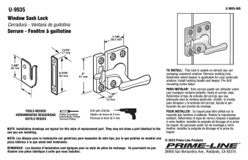 Prime-Line U 9935 Guide d'installation | Fixfr