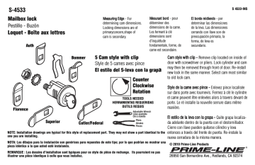 Prime-Line S 4533 Guide d'installation | Fixfr