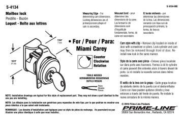 Prime-Line S 4134 Guide d'installation | Fixfr