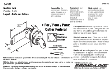 Prime-Line S 4300 Guide d'installation | Fixfr