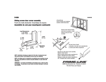 Prime-Line B 604 Guide d'installation | Fixfr