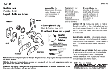 Prime-Line S 4140 Guide d'installation | Fixfr