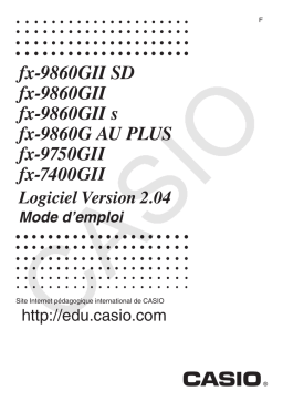 Casio fx-9860GII, fx-9860GII SD Manuel utilisateur