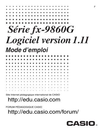 Casio fx-9860G Slim Manuel utilisateur | Fixfr