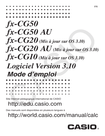 Casio fx-CG50 Manuel utilisateur | Fixfr