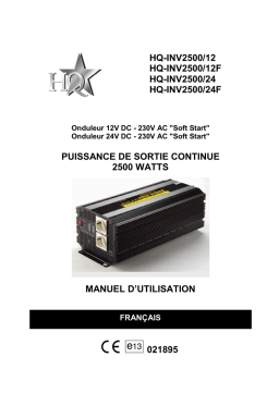 HQ 12V-230V 2500W Manuel utilisateur