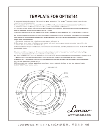 Lanzar OPTIBT44 Manuel utilisateur | Fixfr