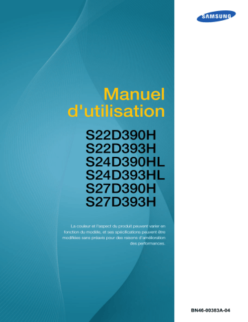 Samsung S22D390HS Manuel utilisateur | Fixfr