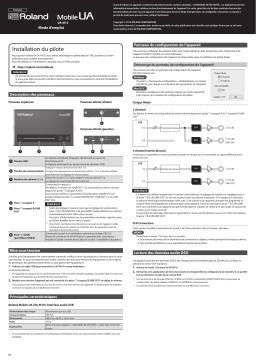 Roland Mobile UA Interface Audio USB Manuel utilisateur