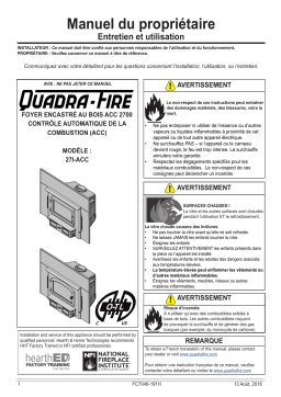 Quadrafire 2700i Wood Insert Manuel utilisateur