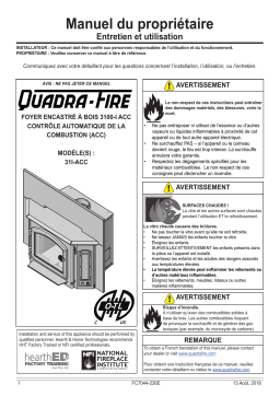 Quadrafire 3100i Wood Insert Manuel utilisateur