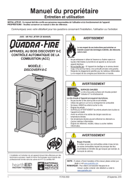 Quadrafire Discovery II Wood Stove Manuel utilisateur