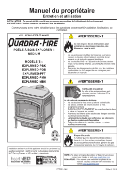 Quadrafire Explorer II Wood Stove Manuel utilisateur