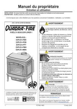 Quadrafire Explorer I Wood Stove Manuel utilisateur