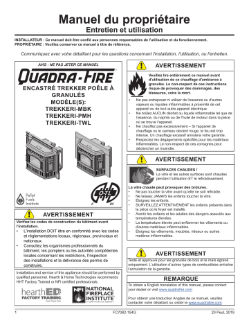 Quadrafire Trekker Series Pellet Insert Manuel utilisateur | Fixfr