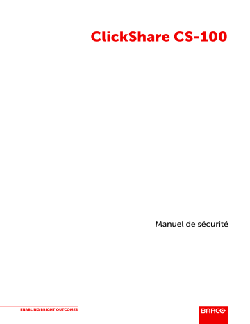 Barco ClickShare CS-100 Manuel utilisateur | Fixfr