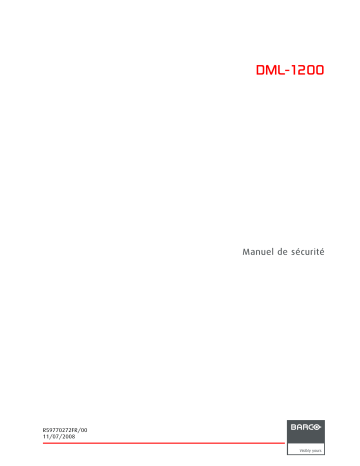 Barco DML-1200 Manuel utilisateur | Fixfr