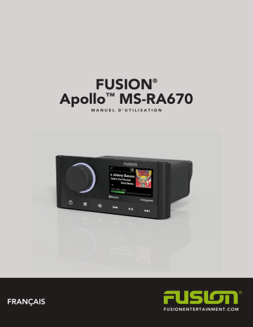 Fusion MS-RA670 Apollo Marine Entertainment System Manuel utilisateur | Fixfr