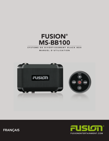 Fusion MS-BB100 Marine Black Box with Bluetooth Wired Remote & NMEA 2000 Manuel utilisateur | Fixfr
