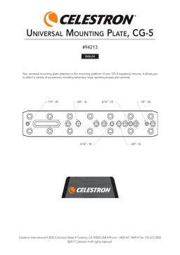 Celestron 94213 Mounting Plate Manuel utilisateur