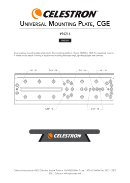 Celestron 94214 Mounting Plate Manuel utilisateur