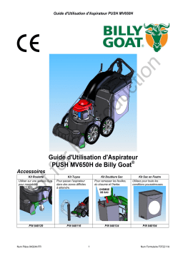 Billy Goat MV650H Vacuums Manuel utilisateur