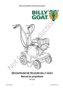 Billy Goat SC121H Sod Cutters Manuel utilisateur