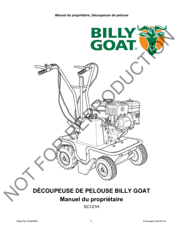 Billy Goat SC121H Sod Cutters Manuel utilisateur | Fixfr