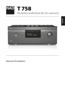 NAD T 758 V3 A/V Surround Sound Receiver Manuel utilisateur