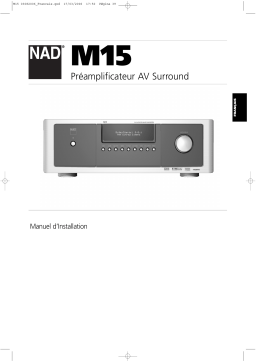 NAD M15 Surround Sound Preamplifier Manuel utilisateur