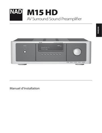 NAD M15 Surround Sound Preamplifier Manuel utilisateur | Fixfr