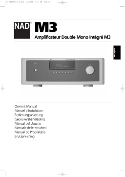 NAD M3 Integrated Amplifier Manuel utilisateur