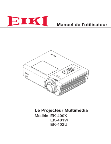 EK-401W | EK-402U | Eiki EK-400X Manuel utilisateur | Fixfr