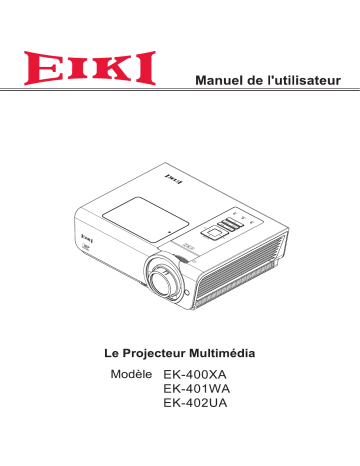 EK-401WA | Eiki EK-402UA Manuel utilisateur | Fixfr