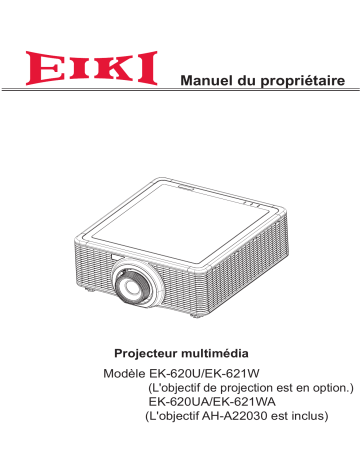 EK-621W | Eiki EK-620U Manuel utilisateur | Fixfr