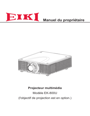 Eiki EK-800U Manuel utilisateur | Fixfr