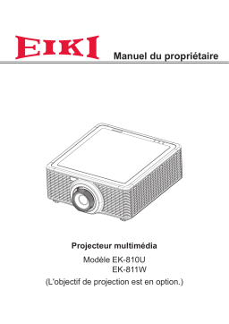 Eiki EK-811W Manuel utilisateur