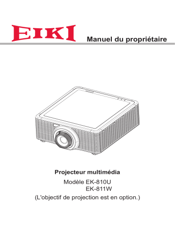 EK-810U | Eiki EK-811W Manuel utilisateur | Fixfr