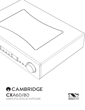 Cambridge Audio CXA 60/80 Manuel utilisateur | Fixfr
