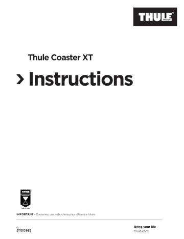 Thule Coaster XT Bike trailer Manuel utilisateur | Fixfr
