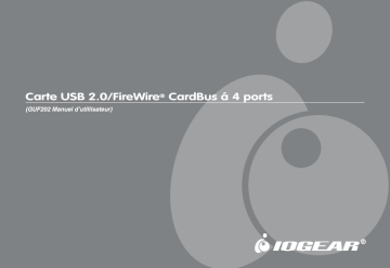 iogear GUF202 USB 2.0 / FireWire Combo CardBus Card Manuel utilisateur | Fixfr