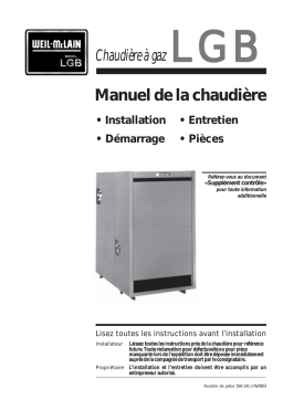 Weil-McLain LGB Commercial Gas Boiler Manuel utilisateur