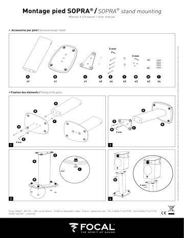 Focal Sopra N°1 Manuel utilisateur | Fixfr