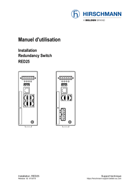 Hirschmann RED25 Industrial Ethernet Redundancy Switch Manuel utilisateur