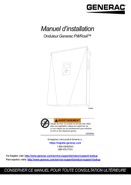 Generac X11402 APKE00013 Clean Energy Solution Manuel utilisateur