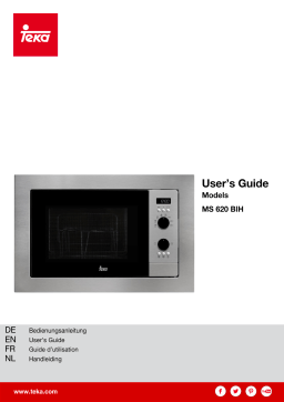 Teka MS 620 BIH Built-in Microwave Manuel utilisateur