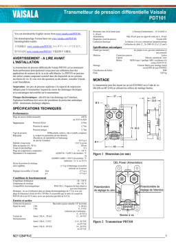 Vaisala PDT101 Manuel utilisateur