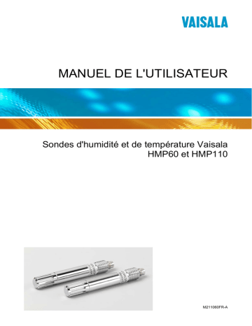 Vaisala HMP60 Manuel utilisateur | Fixfr